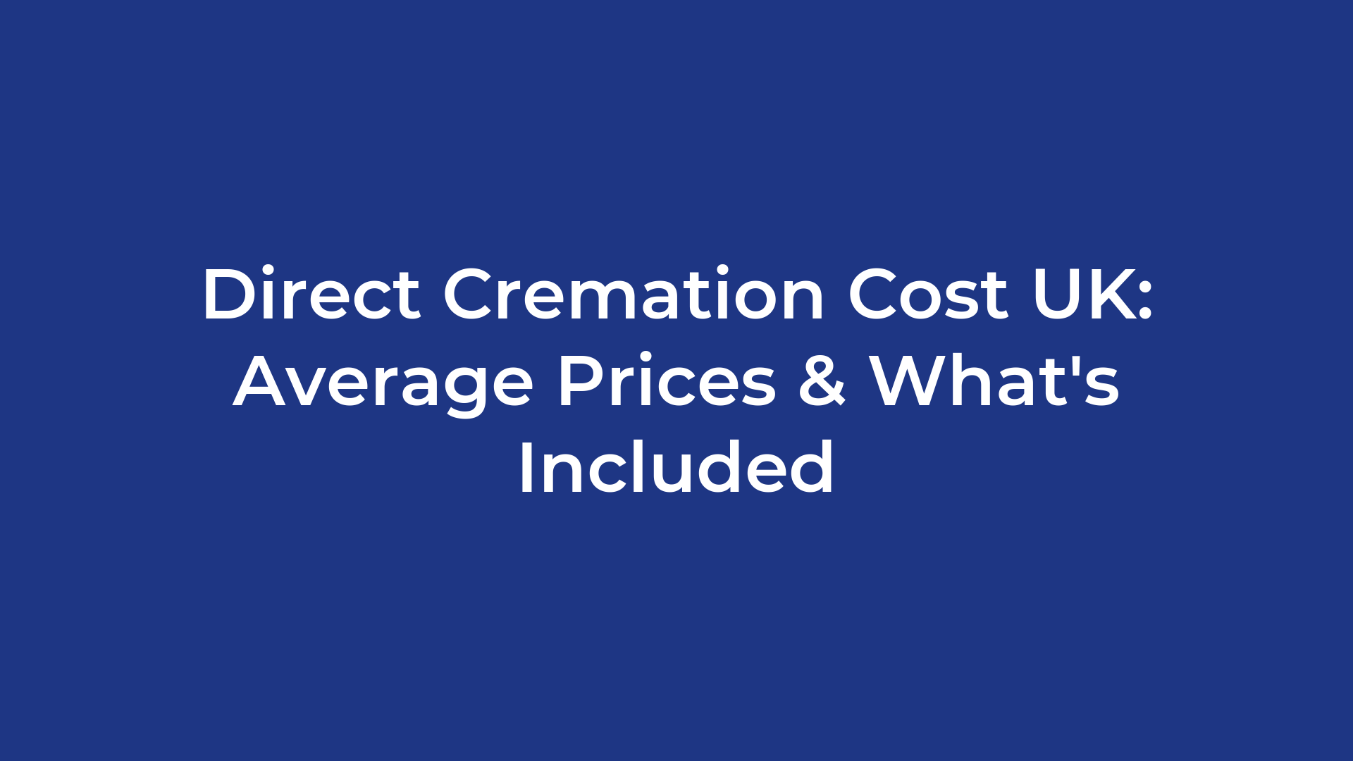 Direct Cremation Cost UK: Average Prices & What's Included